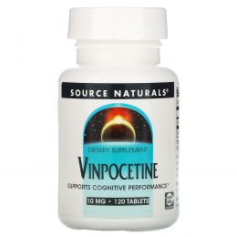 Source Naturals, Винпоцетин (Vinpocetine), 10 мг, 120 таблеток