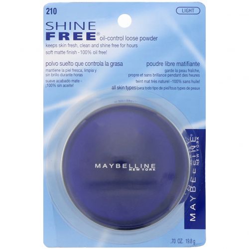 Maybelline, Shine Free, Oil-Control Loose Powder, Light, 0.7 oz (19.8 g)