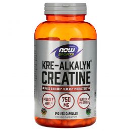 Now Foods, Sports, Kre-Alkalyn креатин 240 капсул