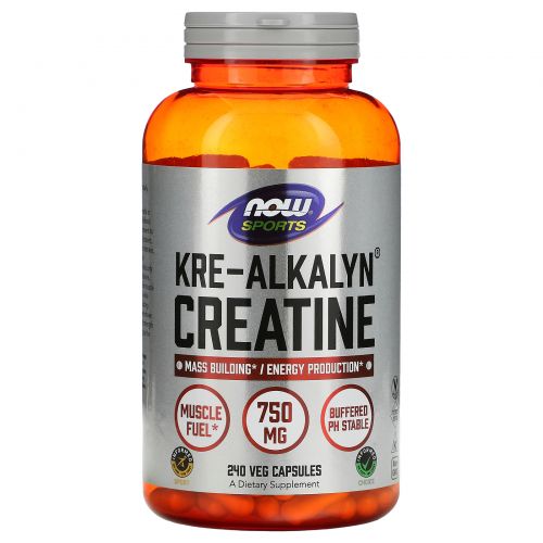 Now Foods, Sports, Kre-Alkalyn креатин 240 капсул