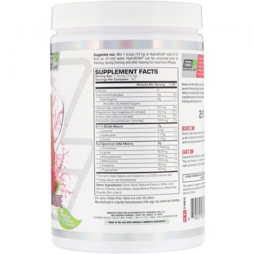 ProSupps, Hydro BCAA, Pink Lemoade, 15.3 oz (435 g)