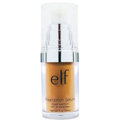 E.L.F. Cosmetics, Beautifully Bare, основа-сыворотка, широкий спектр SPF 25 солнцезащитный, средний/темный, 0,47 жидких унций (14 мл) E.L.F. Cosmetics, Beautifully Bare, основа-сыворотка, широкий спектр SPF 25 солнцезащитный, средний/темный, 0,47 жидких унций (14 мл)