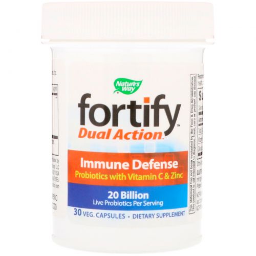 Nature's Way, Fortify, Dual Action Immune Defense, 20 Billion, 30 Veg Capsules