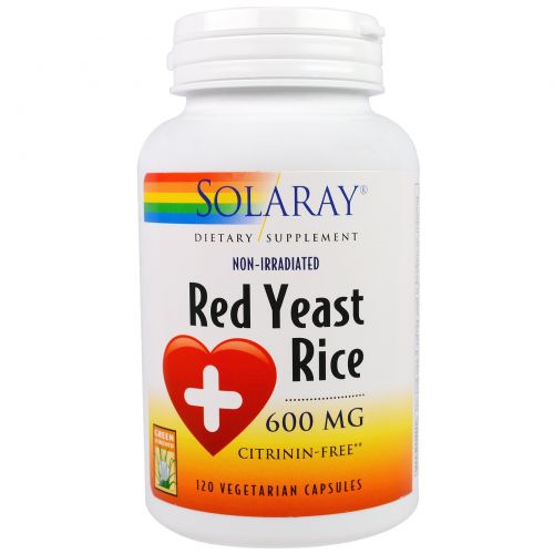 Solaray, Красный дрожжевой рис, 600 мг, 120 вегетарианских капсул