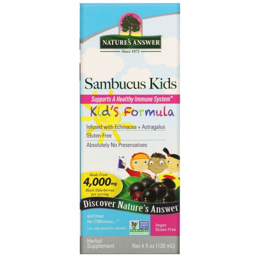 Nature's Answer, Sambucus, Kid's Formula, 4 fl oz (120 ml)