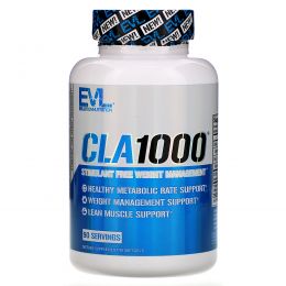 EVLution Nutrition, CLA 1000, 90 Мягких Желатиновых Капсул