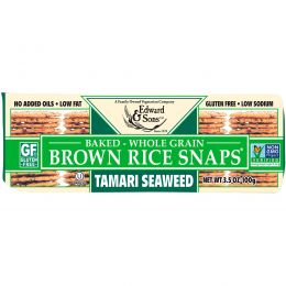 Edward & Sons, Печенье из запеченного коричневого риса, водоросли  Тамари, 3.5 унции (100 г)