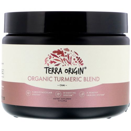 Terra Origin, Organic Turmeric Blend, Chai, 3.17 oz (90 g)