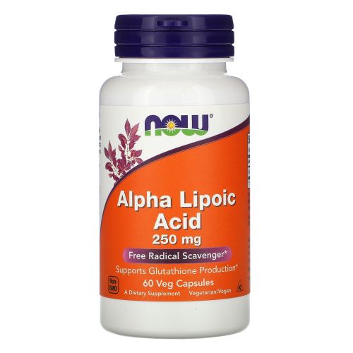 Now Foods, Alpha Lipoic Acid, 250 mg, 60 Veg Capsules