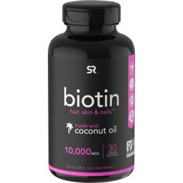 Sports Research, Biotin with Organic Coconut Oil, 10,000 mcg, 30 Veggie Softgels