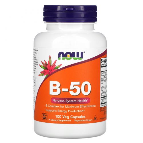 Now Foods, B-50, 100 капсул